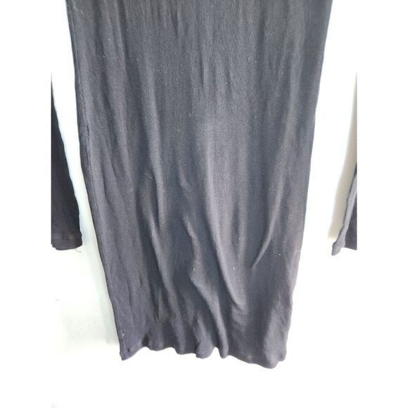 Standard James Perse Black Ribbed Cotton Scoop Neck Dress size 2 or Medium - Picture 9 of 13